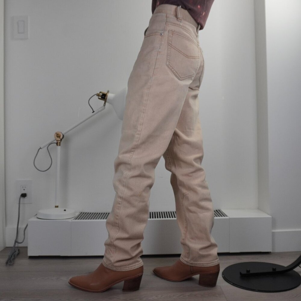 Giordano Beige Denim Jeans Size 27 Straight Leg